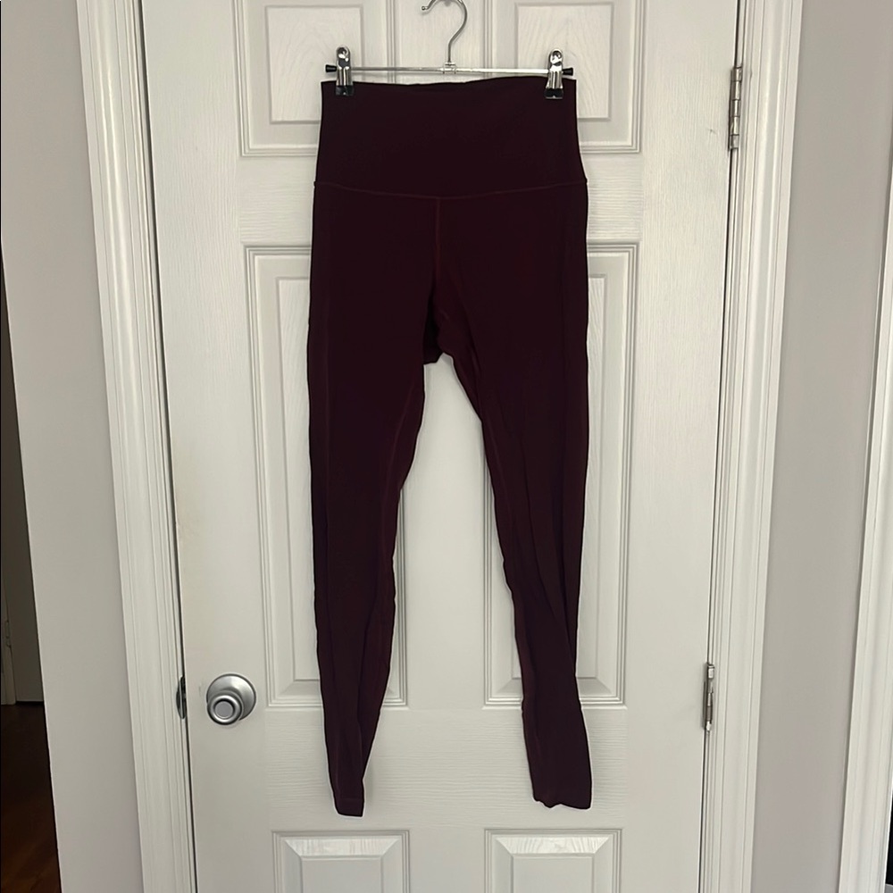 High-Waisted Burgundy Leggings lululemon align size 6